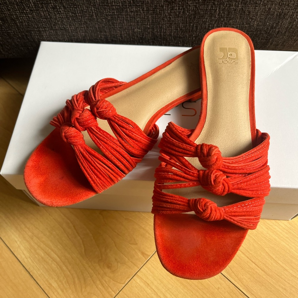 Joe's Jeans Red Knotted Sandals